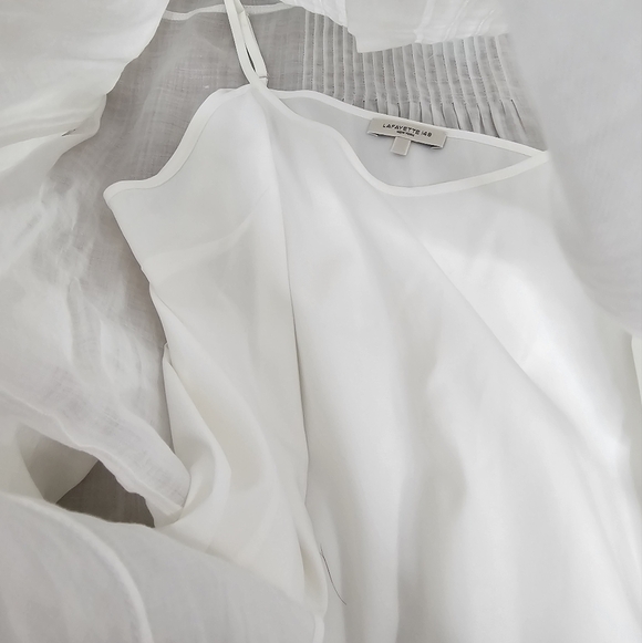 Lafayette 148 NY Raines Blouse White NWT Size Medium - Picture 11 of 13